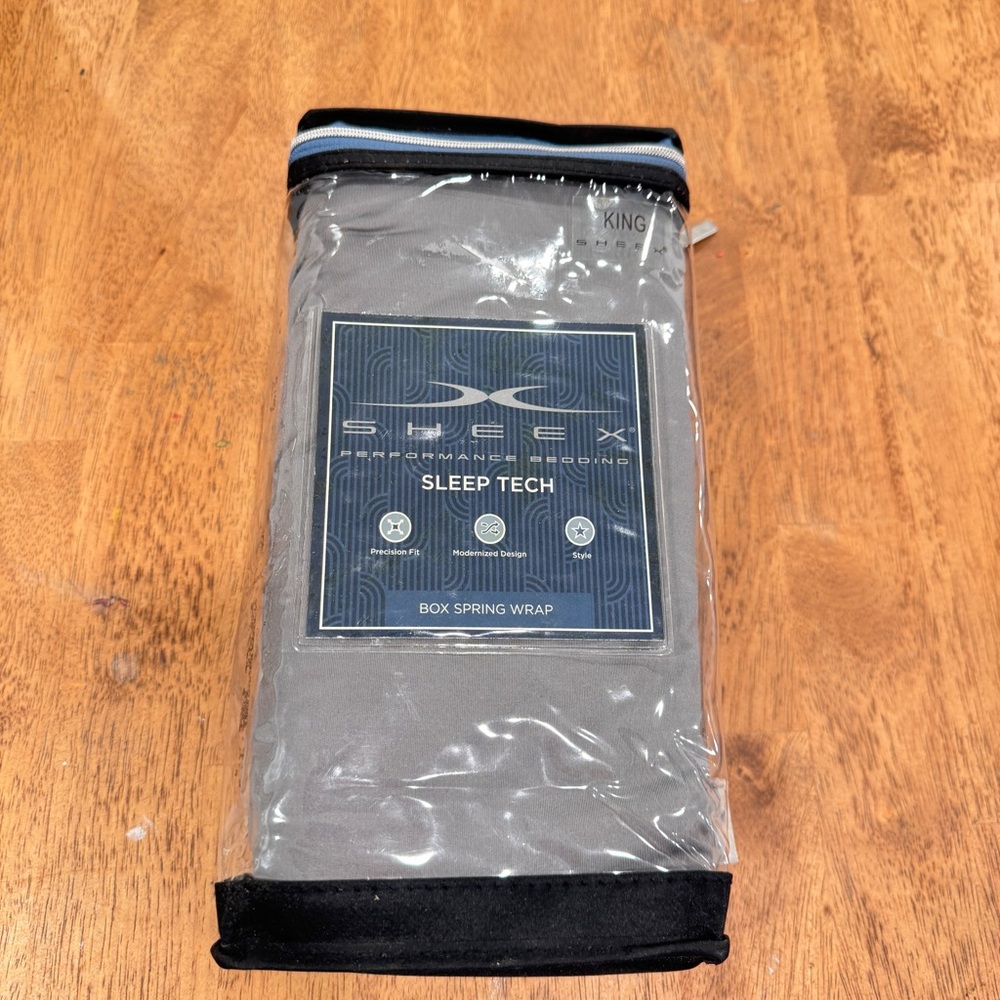 Sheex Performance Bedding Box Spring Wrap King Size Graphite Grey Sleep Tech New